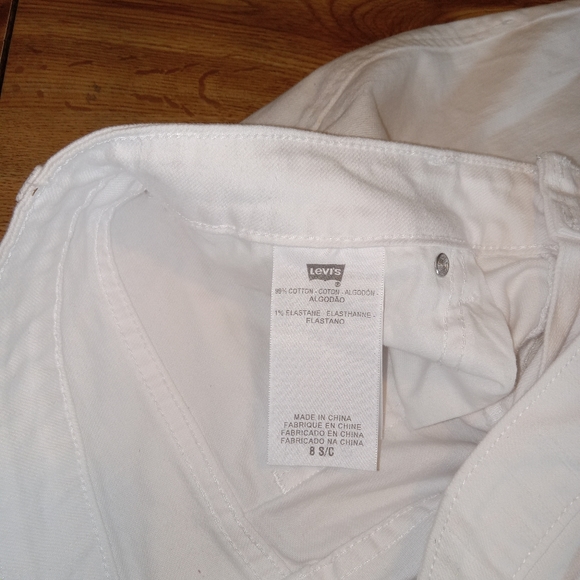- Euc Levi's straight 552 white jeans size 8 s/c beautiful jeans - Picture 3 of 8